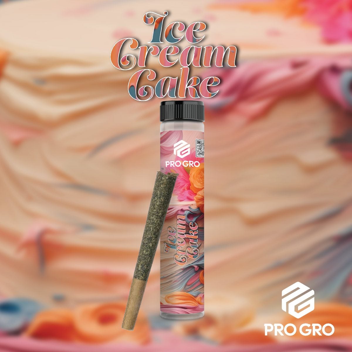 pro gro genetics ice cream cake cannabis strain preroll